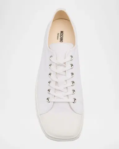 MOSCHINO Men's Canvas Low-Top Sneakers | Thumbnail 6 MOSCHINO Men's Canvas Low-Top Sneakers | Thumbnail 6