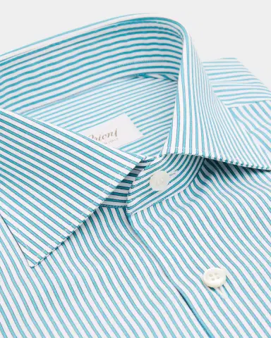 Brioni Men's Cotton Thin Stripe Dress Shirt | Thumbnail 2 Brioni Men's Cotton Thin Stripe Dress Shirt | Thumbnail 2