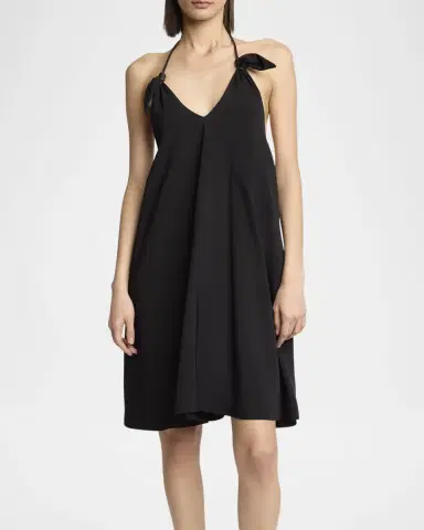 Loewe Halter Leather Knot Backless Mini Dress | Thumbnail 2 Loewe Halter Leather Knot Backless Mini Dress | Thumbnail 2
