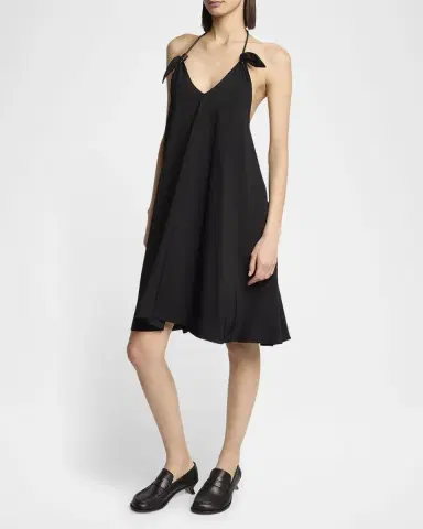 Loewe Halter Leather Knot Backless Mini Dress | Thumbnail 4 Loewe Halter Leather Knot Backless Mini Dress | Thumbnail 4