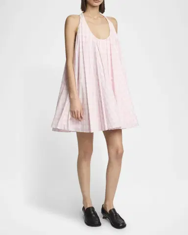 Loewe Plaid Trapeze Mini Dress | Thumbnail 4 Loewe Plaid Trapeze Mini Dress | Thumbnail 4