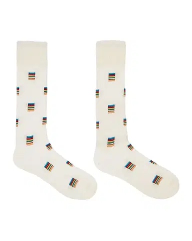 Paul Smith Men's Jonas Signature Stripe Block Crew Socks | Thumbnail 1 Paul Smith Men's Jonas Signature Stripe Block Crew Socks | Thumbnail 1