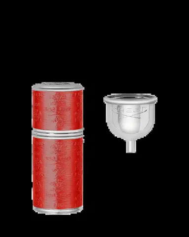 CREED 50 mL Cylindrical Atomizer Case, Silver/Red | Thumbnail 2 CREED 50 mL Cylindrical Atomizer Case, Silver/Red | Thumbnail 2