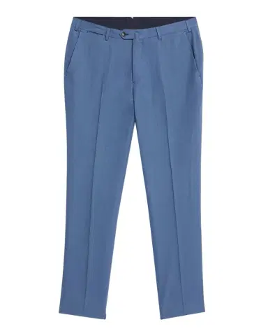 Emporio Armani Men's Lyocell Twill Flat-Front Trousers | Thumbnail 1 Emporio Armani Men's Lyocell Twill Flat-Front Trousers | Thumbnail 1