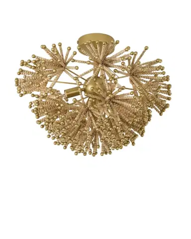 Neiman Marcus Beaded Flower Burst 3-Light Flush Mount | Thumbnail 1 Neiman Marcus Beaded Flower Burst 3-Light Flush Mount | Thumbnail 1