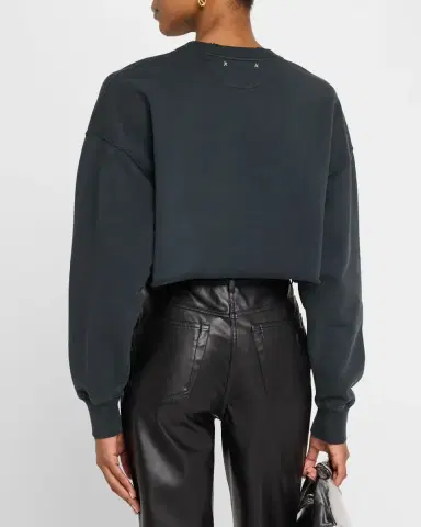 Golden Goose Golden Embellished Cropped Sweatshirt | Thumbnail 3 Golden Goose Golden Embellished Cropped Sweatshirt | Thumbnail 3