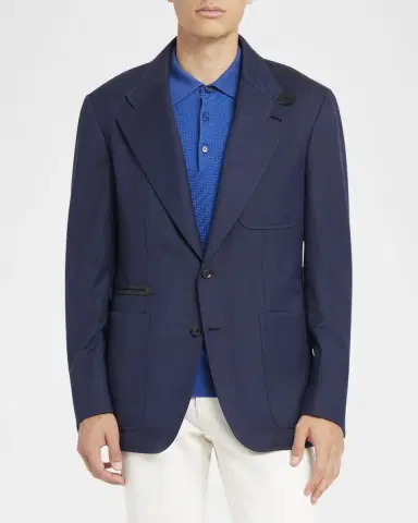 Brioni Men's Wool Single-Breasted Travel Sport Coat | Thumbnail 2 Brioni Men's Wool Single-Breasted Travel Sport Coat | Thumbnail 2