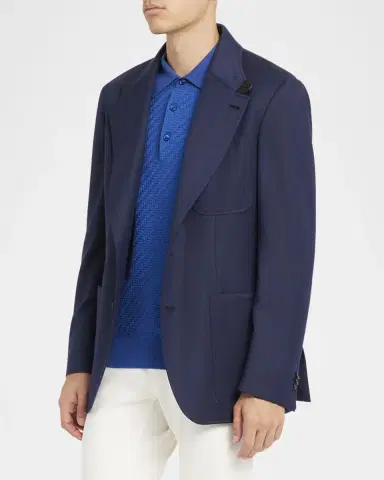 Brioni Men's Wool Single-Breasted Travel Sport Coat | Thumbnail 4 Brioni Men's Wool Single-Breasted Travel Sport Coat | Thumbnail 4