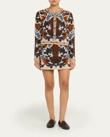 Cara Cara Lindy Jacquard Knit Wool-Blend Mini Skirt | Thumbnail 2 Cara Cara Lindy Jacquard Knit Wool-Blend Mini Skirt | Thumbnail 2