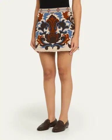 Cara Cara Lindy Jacquard Knit Wool-Blend Mini Skirt | Thumbnail 4 Cara Cara Lindy Jacquard Knit Wool-Blend Mini Skirt | Thumbnail 4