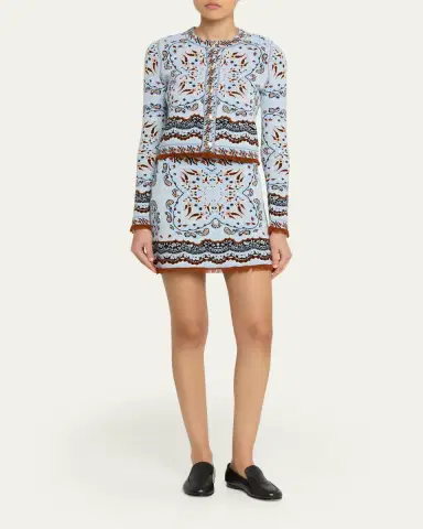 Cara Cara Lindy Jacquard Knit Wool-Blend Mini Skirt | Thumbnail 6 Cara Cara Lindy Jacquard Knit Wool-Blend Mini Skirt | Thumbnail 6