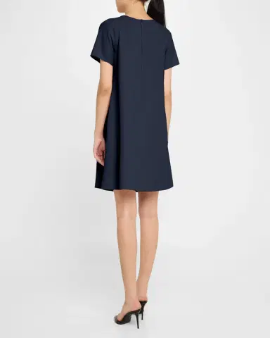 Emporio Armani Pleated Techno Cady Babydoll Mini Dress | Thumbnail 3 Emporio Armani Pleated Techno Cady Babydoll Mini Dress | Thumbnail 3