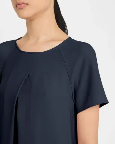 Emporio Armani Pleated Techno Cady Babydoll Mini Dress | Thumbnail 5 Emporio Armani Pleated Techno Cady Babydoll Mini Dress | Thumbnail 5