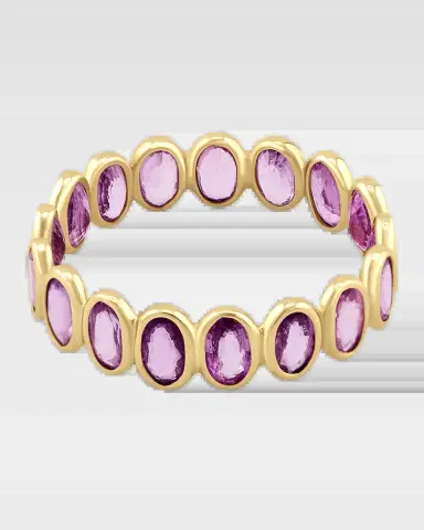 JIA JIA 14K Yellow Gold Pink Sapphire Bezel Ring, Size 7 | Thumbnail 2 JIA JIA 14K Yellow Gold Pink Sapphire Bezel Ring, Size 7 | Thumbnail 2