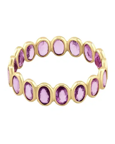JIA JIA 14K Yellow Gold Pink Sapphire Bezel Ring, Size 7 | Thumbnail 1 JIA JIA 14K Yellow Gold Pink Sapphire Bezel Ring, Size 7 | Thumbnail 1