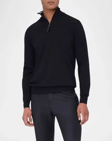 Bugatchi Men 's Wool Quarter-Zip Sweater | Thumbnail 3 Bugatchi Men 's Wool Quarter-Zip Sweater | Thumbnail 3