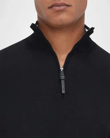 Bugatchi Men 's Wool Quarter-Zip Sweater | Thumbnail 4 Bugatchi Men 's Wool Quarter-Zip Sweater | Thumbnail 4