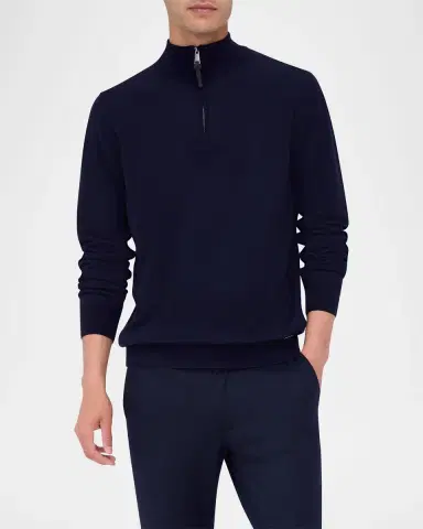 Bugatchi Men 's Wool Quarter-Zip Sweater | Thumbnail 8 Bugatchi Men 's Wool Quarter-Zip Sweater | Thumbnail 8