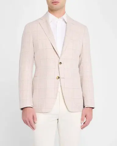 Canali Men's Windowpane Sport Coat | Thumbnail 4 Canali Men's Windowpane Sport Coat | Thumbnail 4