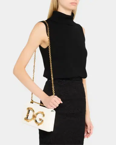 Dolce & Gabbana DG Girls Barocco Large Leather Crossbody Bag | Thumbnail 2 Dolce & Gabbana DG Girls Barocco Large Leather Crossbody Bag | Thumbnail 2