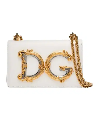 Dolce & Gabbana DG Girls Barocco Large Leather Crossbody Bag | Thumbnail 1 Dolce & Gabbana DG Girls Barocco Large Leather Crossbody Bag | Thumbnail 1