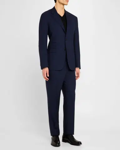 dunhill Men's Wool Flat-Front Trousers | Thumbnail 2 dunhill Men's Wool Flat-Front Trousers | Thumbnail 2