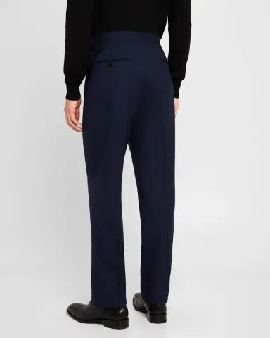 dunhill Men's Wool Flat-Front Trousers | Thumbnail 3 dunhill Men's Wool Flat-Front Trousers | Thumbnail 3