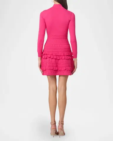 Shoshanna Joie Ruffle-Trim Turtleneck Knit Mini Dress | Thumbnail 2 Shoshanna Joie Ruffle-Trim Turtleneck Knit Mini Dress | Thumbnail 2