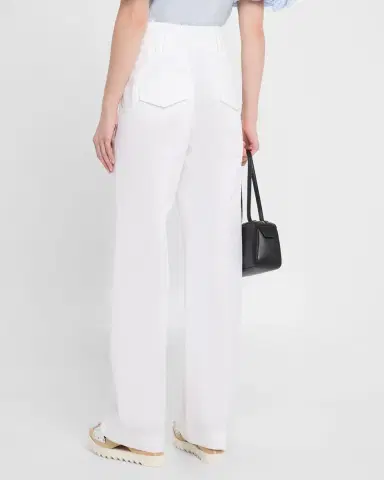 Dice Kayek High-Rise Cotton Gabardine Wide-Leg Pants | Thumbnail 3 Dice Kayek High-Rise Cotton Gabardine Wide-Leg Pants | Thumbnail 3