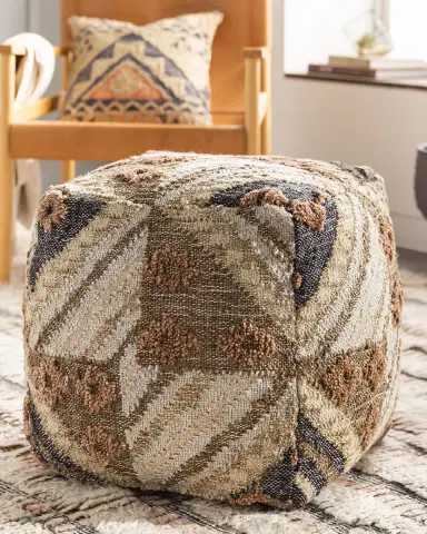 Surya Luanda Handwoven Pouf | Thumbnail 2 Surya Luanda Handwoven Pouf | Thumbnail 2
