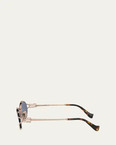 Miu Miu Cut-Out Metal & Plastic Oval Sunglasses | Thumbnail 5 Miu Miu Cut-Out Metal & Plastic Oval Sunglasses | Thumbnail 5