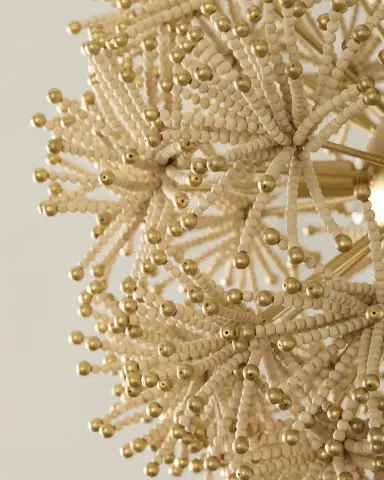 Exclusive Beaded Flower Burst 28.5" 3-Light Chandelier | Thumbnail 2 Exclusive Beaded Flower Burst 28.5" 3-Light Chandelier | Thumbnail 2