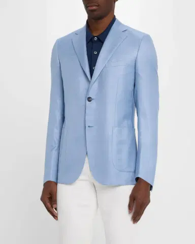 Brioni Men 's Wool-Silk Hopsack Blazer | Thumbnail 4 Brioni Men 's Wool-Silk Hopsack Blazer | Thumbnail 4