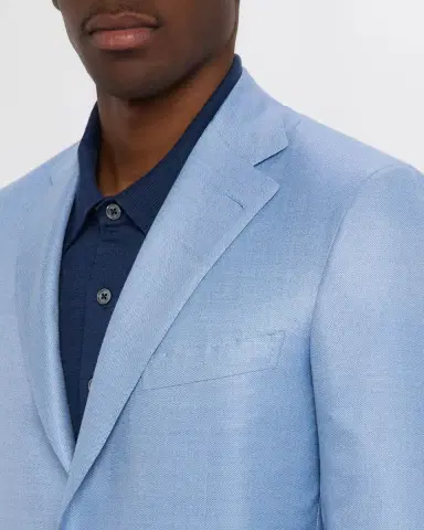 Brioni Men 's Wool-Silk Hopsack Blazer | Thumbnail 5 Brioni Men 's Wool-Silk Hopsack Blazer | Thumbnail 5