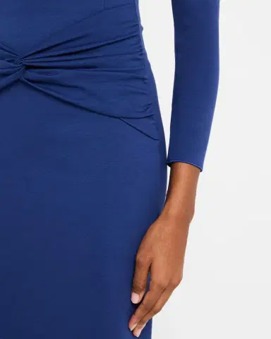 Emporio Armani Twist-Front Jersey Midi Dress | Thumbnail 5 Emporio Armani Twist-Front Jersey Midi Dress | Thumbnail 5