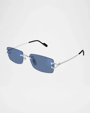 Cartier Men 's Metal Rectangle Optical Frames | Thumbnail 3 Cartier Men 's Metal Rectangle Optical Frames | Thumbnail 3