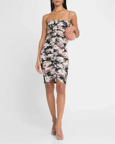 Norma Kamali Peony Strapless Shirred Dress | Thumbnail 3 Norma Kamali Peony Strapless Shirred Dress | Thumbnail 3