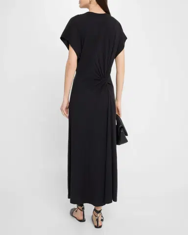 Apiece Apart Volta Dolman-Sleeve Twist Midi Dress | Thumbnail 2 Apiece Apart Volta Dolman-Sleeve Twist Midi Dress | Thumbnail 2