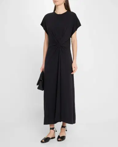 Apiece Apart Volta Dolman-Sleeve Twist Midi Dress | Thumbnail 3 Apiece Apart Volta Dolman-Sleeve Twist Midi Dress | Thumbnail 3