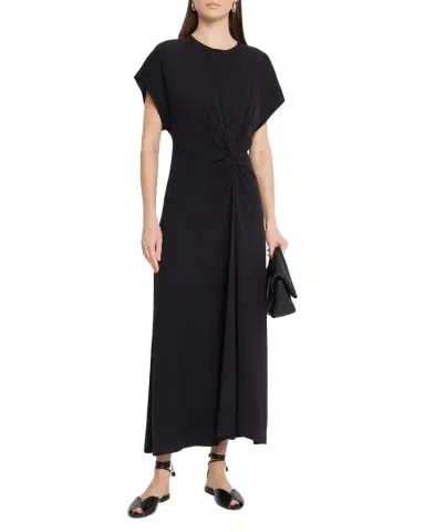 Apiece Apart Volta Dolman-Sleeve Twist Midi Dress | Thumbnail 1 Apiece Apart Volta Dolman-Sleeve Twist Midi Dress | Thumbnail 1
