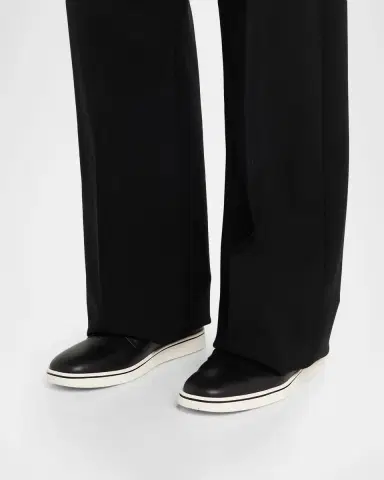 Ferragamo Men's Alfie Leather Gancini Stamp Slip-On Sneakers | Thumbnail 2 Ferragamo Men's Alfie Leather Gancini Stamp Slip-On Sneakers | Thumbnail 2