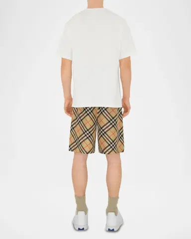 Burberry Men's Silk Check Shorts | Thumbnail 3 Burberry Men's Silk Check Shorts | Thumbnail 3