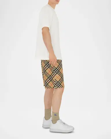 Burberry Men's Silk Check Shorts | Thumbnail 4 Burberry Men's Silk Check Shorts | Thumbnail 4