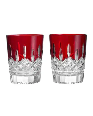 Waterford Crystal Lismore Red 12.5 oz. Double Old-Fashioned Glasses, Set of 2 | Thumbnail 1 Waterford Crystal Lismore Red 12.5 oz. Double Old-Fashioned Glasses, Set of 2 | Thumbnail 1