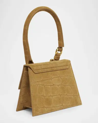 Jacquemus Le Chiquito Moyen Croc-Embossed Suede Top-Handle Bag | Thumbnail 2 Jacquemus Le Chiquito Moyen Croc-Embossed Suede Top-Handle Bag | Thumbnail 2