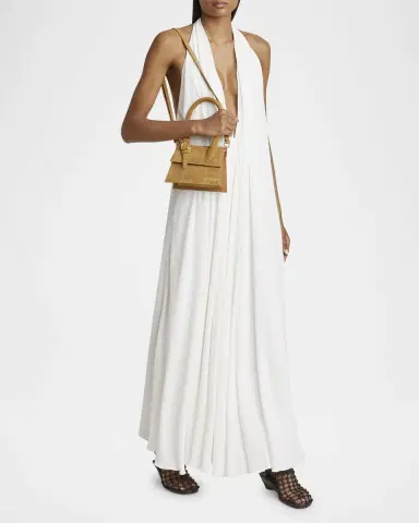Jacquemus Le Chiquito Moyen Croc-Embossed Suede Top-Handle Bag | Thumbnail 4 Jacquemus Le Chiquito Moyen Croc-Embossed Suede Top-Handle Bag | Thumbnail 4