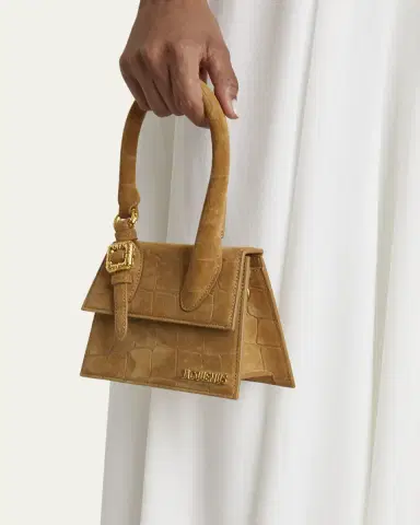 Jacquemus Le Chiquito Moyen Croc-Embossed Suede Top-Handle Bag | Thumbnail 7 Jacquemus Le Chiquito Moyen Croc-Embossed Suede Top-Handle Bag | Thumbnail 7