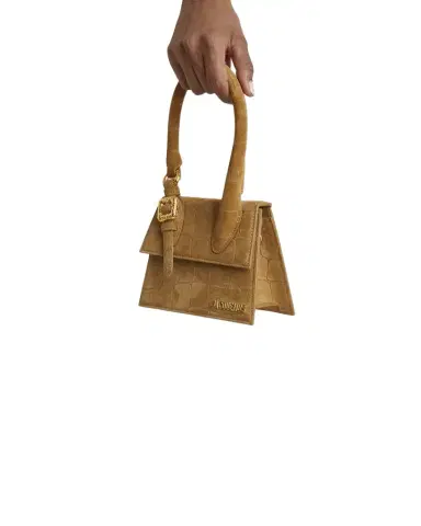 Jacquemus Le Chiquito Moyen Croc-Embossed Suede Top-Handle Bag | Thumbnail 1 Jacquemus Le Chiquito Moyen Croc-Embossed Suede Top-Handle Bag | Thumbnail 1