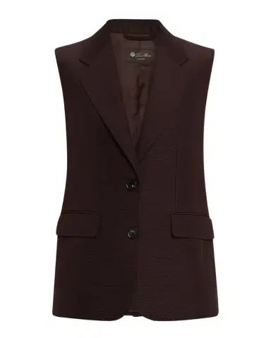Loro Piana Cedric Textured Tussah Single-Breasted Vest | Thumbnail 1 Loro Piana Cedric Textured Tussah Single-Breasted Vest | Thumbnail 1