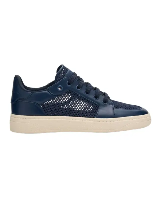 Men's Birel Leather and Mesh Low-Top Sneakers Men's Birel Leather and Mesh Low-Top Sneakers